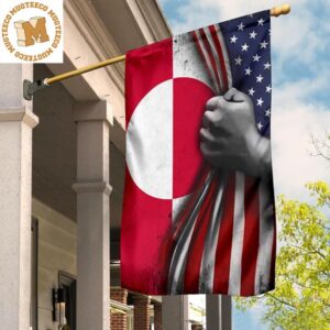 Greenland Flag With United States Vintage Flag Of National Greenland American 2 Sides Garden House Flag