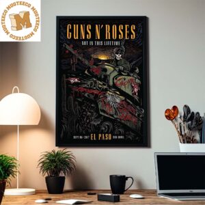 Guns N Roses Lithograph Not In This Lifetime El Paso Texas Home Decor Poster Canvas