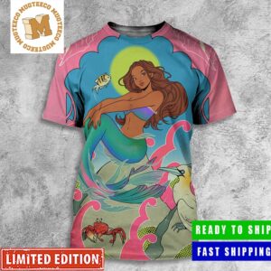 Halle Bailey The Little Mermaid Fish Out Of The Water Adorable All Over Print Shirt