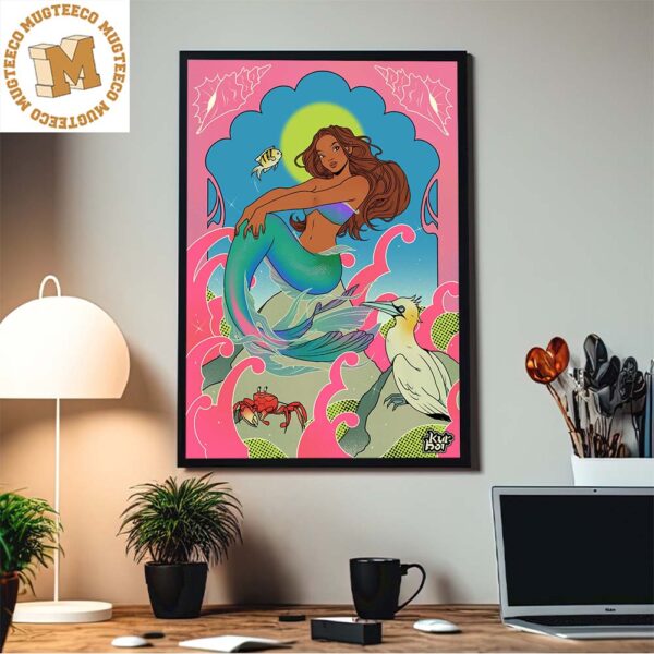 Halle Bailey The Little Mermaid Fish Out Of The Water Adorable Home Decor Poster Canvas