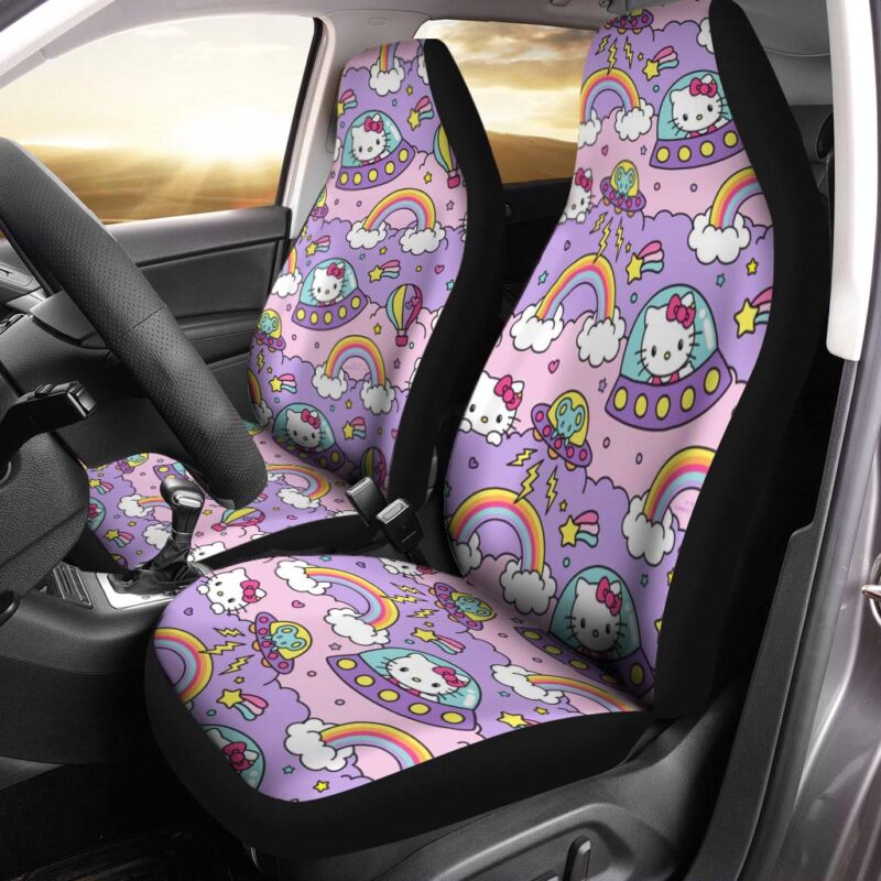Ufo Alien Pattern Print Universal Fit Car Seat Cover