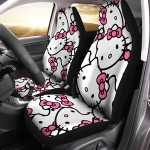 Hello Kitty Face Pattern Cute Car Seat Covers