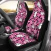 Hello Kitty Face Pattern In Black Background Car Seat Covers