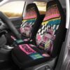 Hello Kitty With Red Flower In Cute Peach Floral Pattern Car Seat Covers