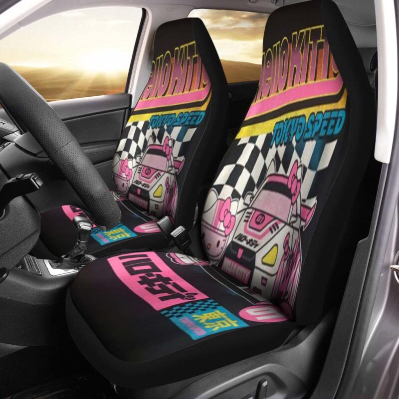 Hello Kitty Face Pattern Cute Car Seat Covers - Mugteeco
