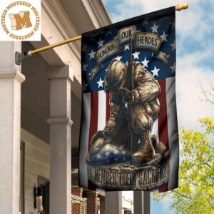 Honoring Our Heroes Remember Their Sacrifice Fleece Flag Glory Patriot Vets Flag Front Decor 2 Sides Garden House Flag