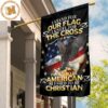 I Would Rather Stand With God And Be Judged By The World Flag Blue Flag Front Door Decor 2 Sides Garden House Flag