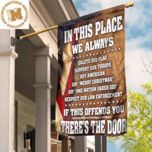 In This Place We Salute Our Flag Support Our Troops Flag For Yard Decor Xmas Gifts For Patriots 2 Sides Garden House Flag