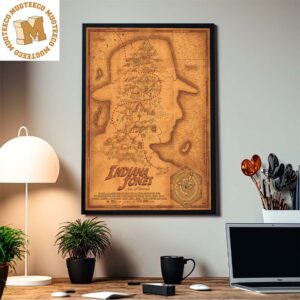 Indiana Jones And The Dial Of Destiny Adventure Map Home Decor Poster Canvas