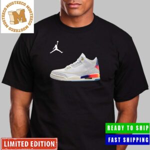 J Balvin x Air Jordan 3 Rainbow Effect Sneaker Gift For Fans Unisex T-Shirt