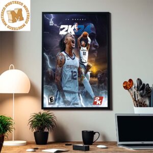 Ja Morant From Memphis Grizzlies The Cover Athlete for NBA 2K24 Home Decor Poster Canvas