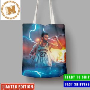 Jamal Murray Denver Nuggets An Arrow Can Only Be Shot Artwork Poster Canvas Leather Tote Bag