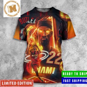 Jimmy Butler From The Miami Heat MVP Artwork All Over Print Shirt
