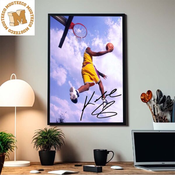 Kobe Rookie Photoshoot Los Angeles Lakers Signature Home Decor Poster Canvas