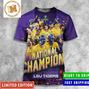 LSU Tigers National Champions 2023 NCAA Men College World Series All Over Print Shirt