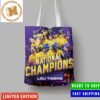 Powerhouse LSU Tigers Are National Champions 2023 NCAA Baseball Canvas Leather Tote Bag