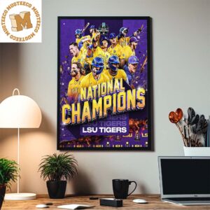 LSU Tigers National Champions 2023 NCAA Men College World Series Home Decor Poster Canvas
