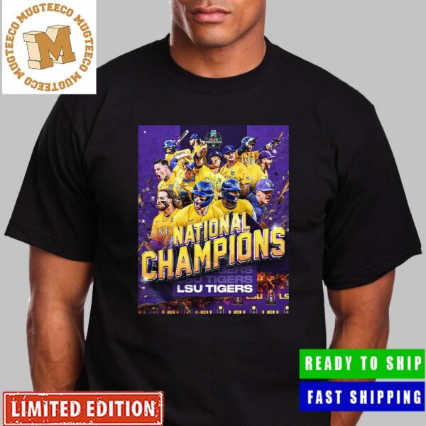 LSU Tigers National Champions 2023 NCAA Men College World Series Unisex T-Shirt