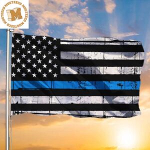 Law Enforcement Flag American Flag With Thin Blue Line Honor Law Enforcement Officers For Decor 2 Sides Garden House Flag