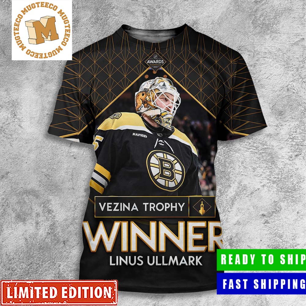 Linus Ullmark Winner Of Vezina Trophy in NHL Awards 2023 All Over Print