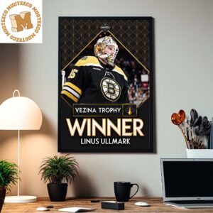 Linus Ullmark Winner Of Vezina Trophy in NHL Awards 2023 Home Decor Poster Canvas
