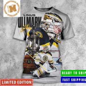 Linus Ullmark from The Bruins is the 2023 Vezina Trophy Winner in NHL Awards All Over Print Shirt