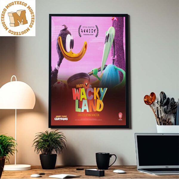 Looney Tunes Cartoons Daffy In Wacky Land By Max Winston Home Decor Poster Canvas