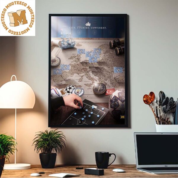 Manchester City Conquer Or Be Conquered City Country Continent Home Decor Poster Canvas