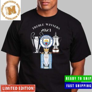 Manchester City Treble Winners Trophy 2023 Unisex T-Shirt