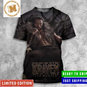 Marvel Kraven The Hunter By Aaron Taylor-Johnson Official Poster All Over Print Shirt