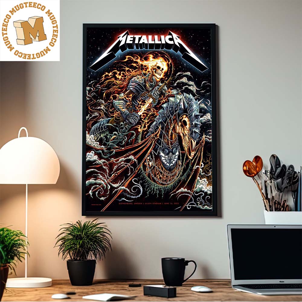 Metallica Gothenburg Sweden M72 World Tour 16 June Event First Night Home Decor Poster Canvas