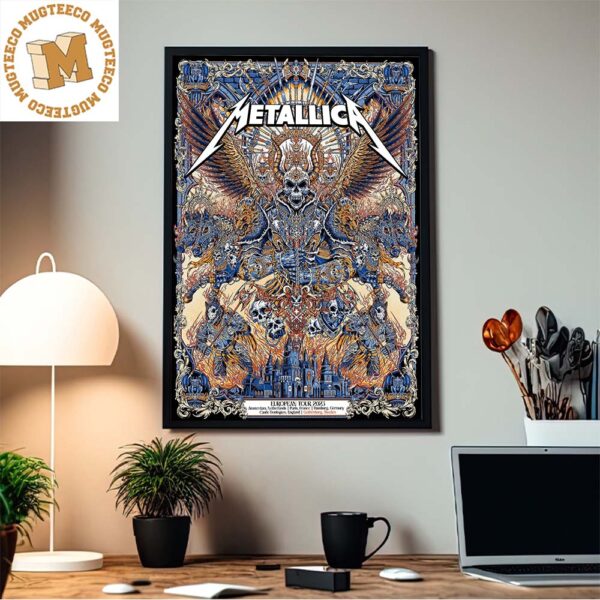 Metallica Pop-Up Poster For Gothenburg Sweden M72 European Tour 2023 Home Decor Poster Canvas