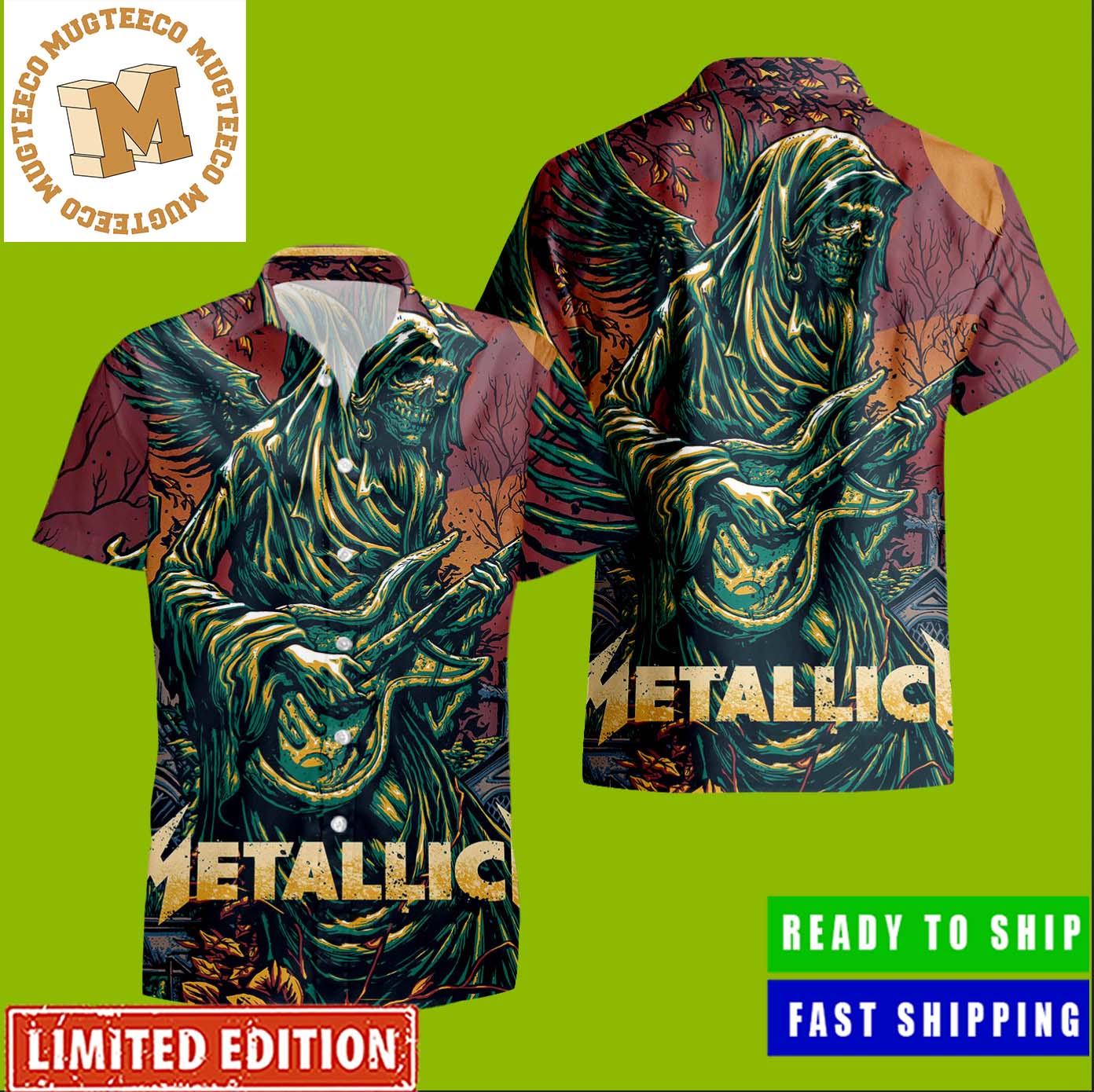 Metallica Stade De France M72 World Tour Hawaiian Shirt - Mugteeco