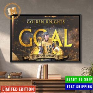 Michael Amadio Vegas Golden Knights Uknight The Realm Goal Home Decor Poster Canvas