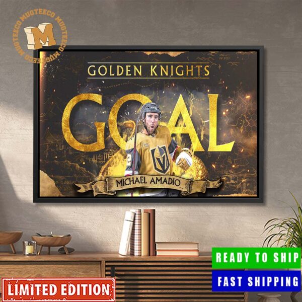 Michael Amadio Vegas Golden Knights Uknight The Realm Goal Home Decor Poster Canvas