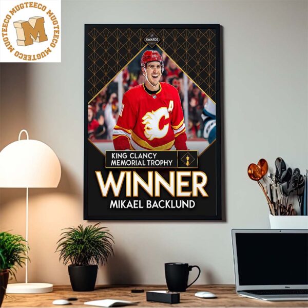 Mikael Backlund The Winner Of King Clancy Memorial Trophy Home Decor Poster Canvas