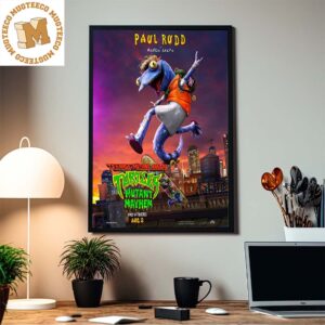 Mondo Gecko By Paul Rudd In Teenage Mutant Ninja Turtles Mutant Mayhem Home Decor Poster Canvas