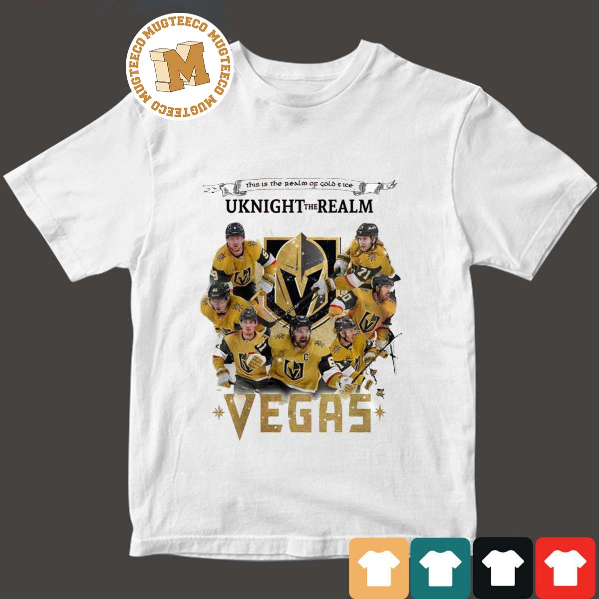 Cheap NHL Hockey The Realm Is Uknighted T Shirt, Vegas Golden