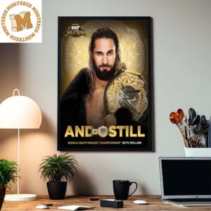 NXT Gold Rush Seth Rollins And Still World Heavyweight Championship Home Decor Poster Canvas