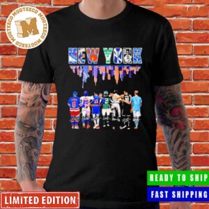 New York All Team Sports Skyline Players 2023 With Signatures Unisex T-shirt