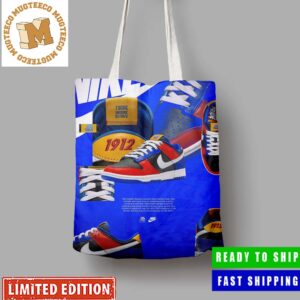 Nike Dunk Low LSU Tigers Tiger Pride Think Work Serve 1912 Poster Canvas Leather Tote Bag
