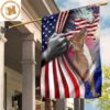 Poodle Ridgeback With American Flag Patriotic Dog Pet Owner July 4Th Independence Day Gift 2 Sides Garden House Flag