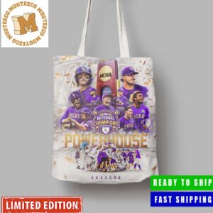 Powerhouse LSU Tigers Are National Champions 2023 NCAA Baseball Canvas Leather Tote Bag