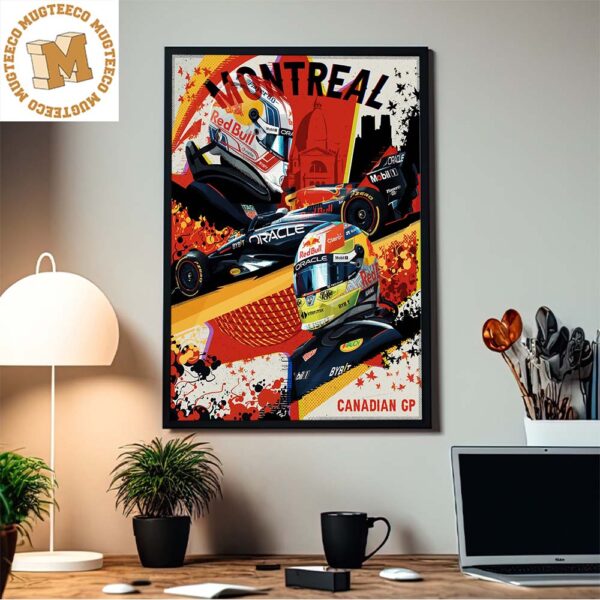 Red Bull Racing Montreal Canadian GP Spider Verse Style Home Decor Poster Canvas