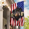 Rottweiler With American Flag Patriotic Dog Owner July 4Th Independence Day Holiday Decor 2 Sides Garden House Flag