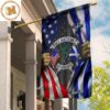 Science Thin Line Flag Inside US Flag National Science Honors Society Gift For Scientist 2 Sides Garden House Flag