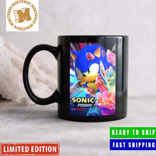 Sonic In Sonic Prime Exclusive Character Poster Coffee Ceramic Mug