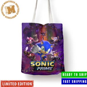 Sonic Prime Season 2 Netflix New Official Canvas Leather Tote Bag