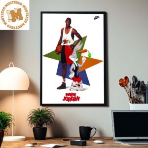 Space Jam Michael Jordan Hare Jordan Official Nike Vintage Home Decor Poster Canvas