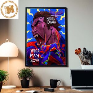Spider Man 2099 Miguel Ohara In Spider Man Across The Spider Verse Home Decor Poster Canvas